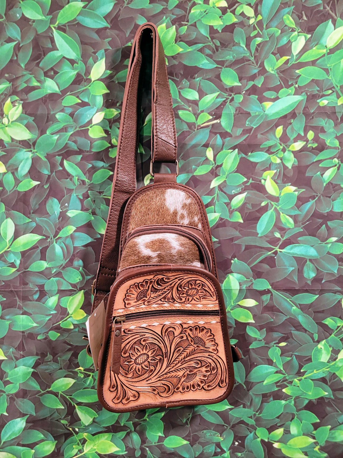 Tooled Leather Crossbody