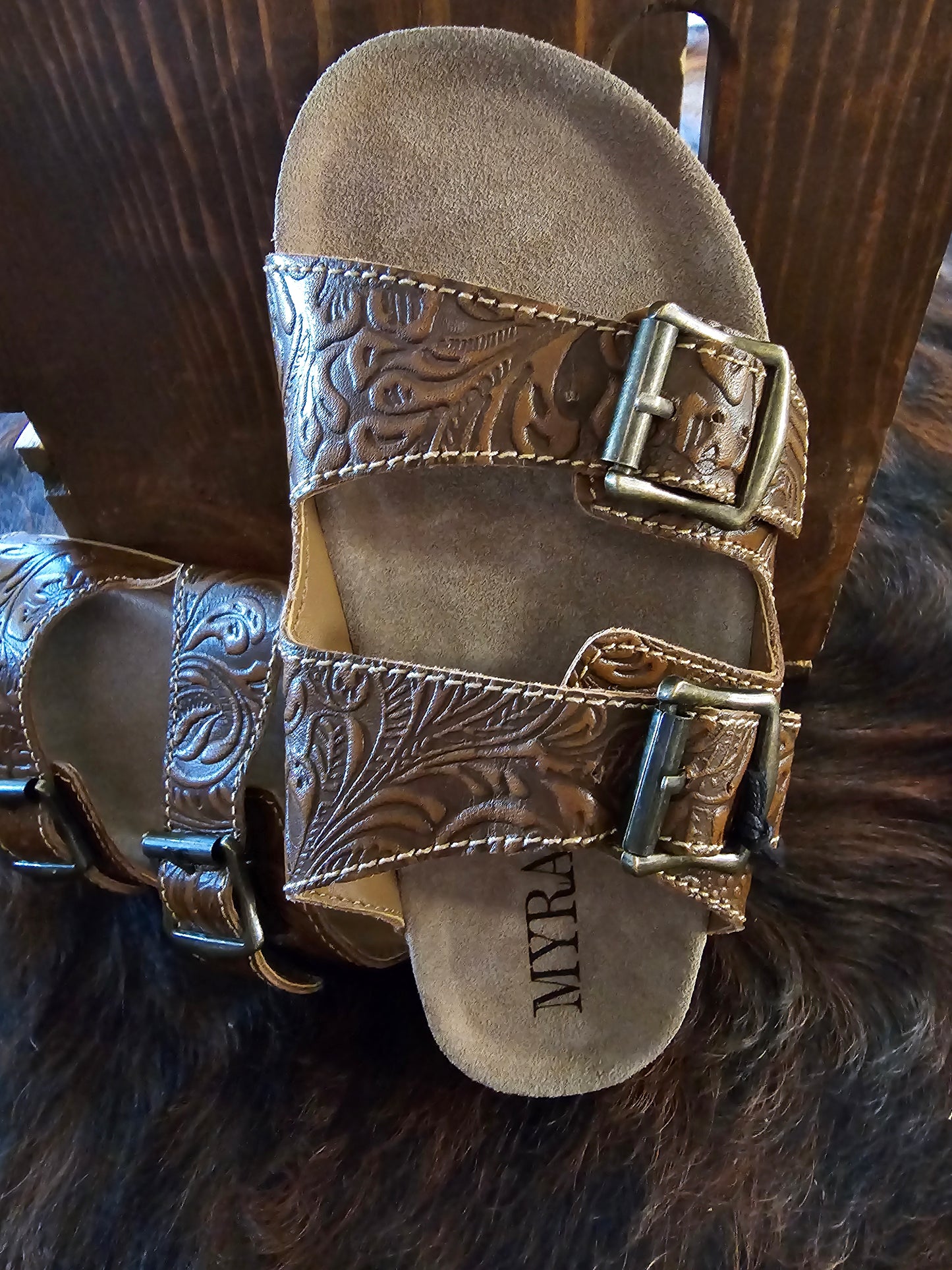 Maggie Embossed Sandals