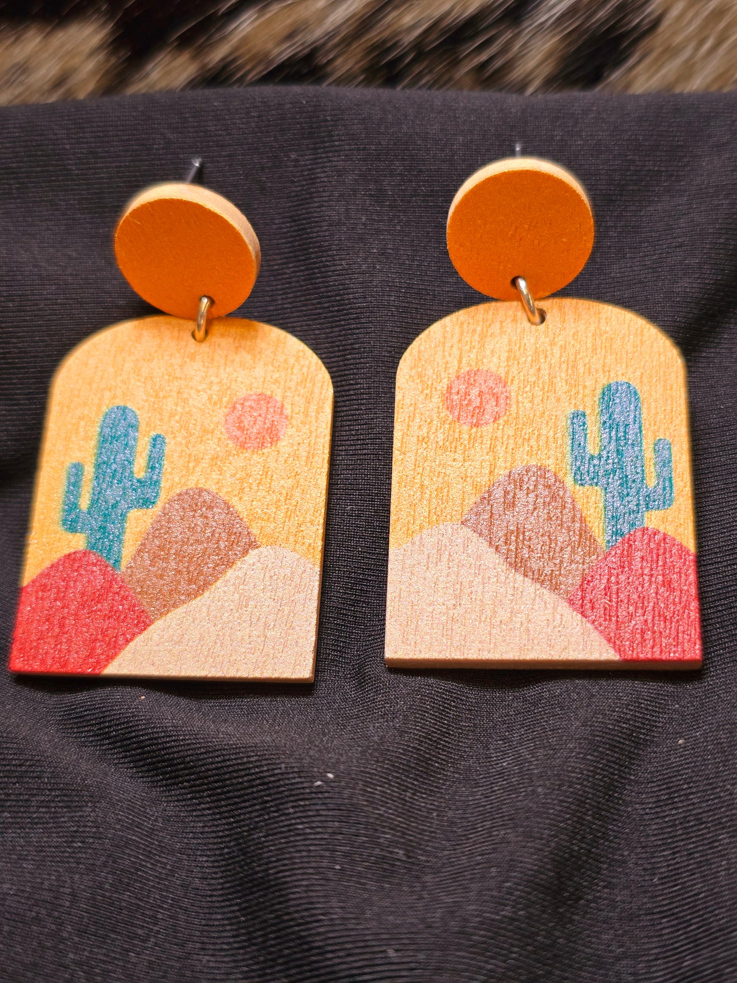 Wooden Stud Earrings