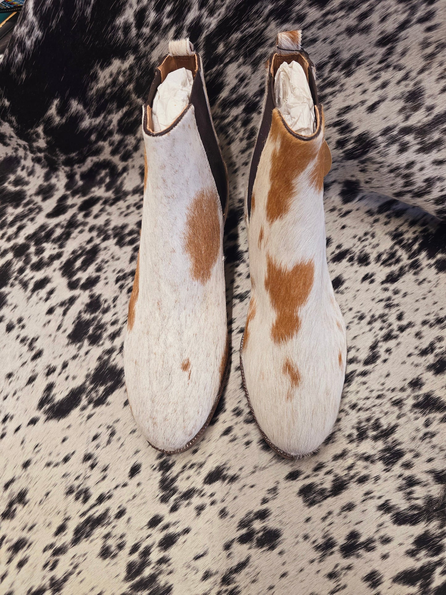 Jen Cowhide Booties