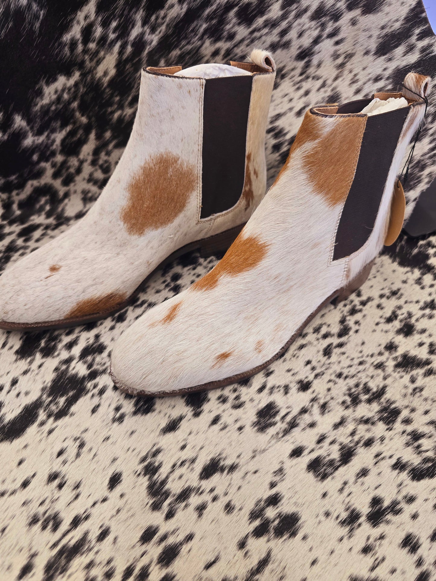 Jen Cowhide Booties