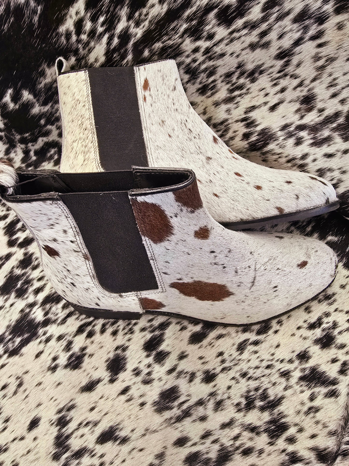 Jade Cowhide Booties