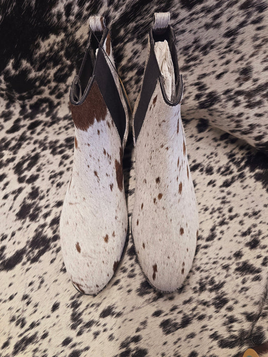 Jade Cowhide Booties