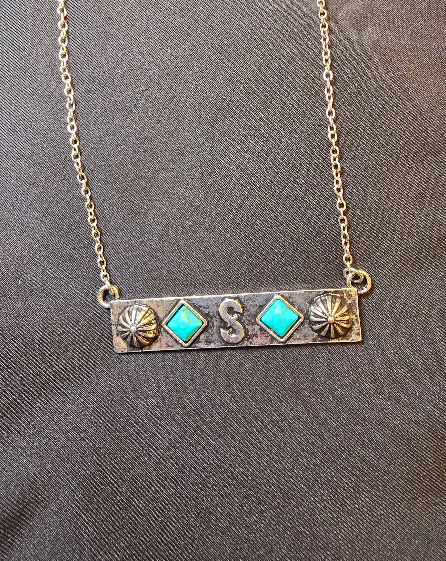 Initials Bar Necklace