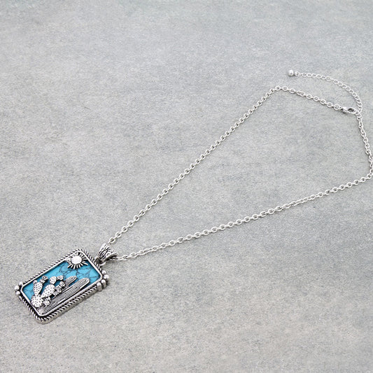 Cactus Cutout Necklace